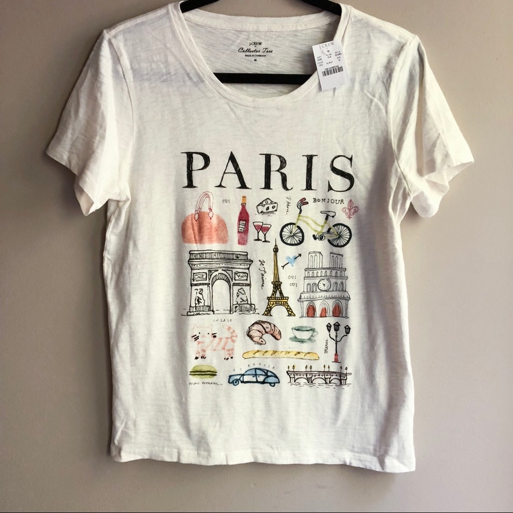 NWT J Crew Factory Paris collector tee